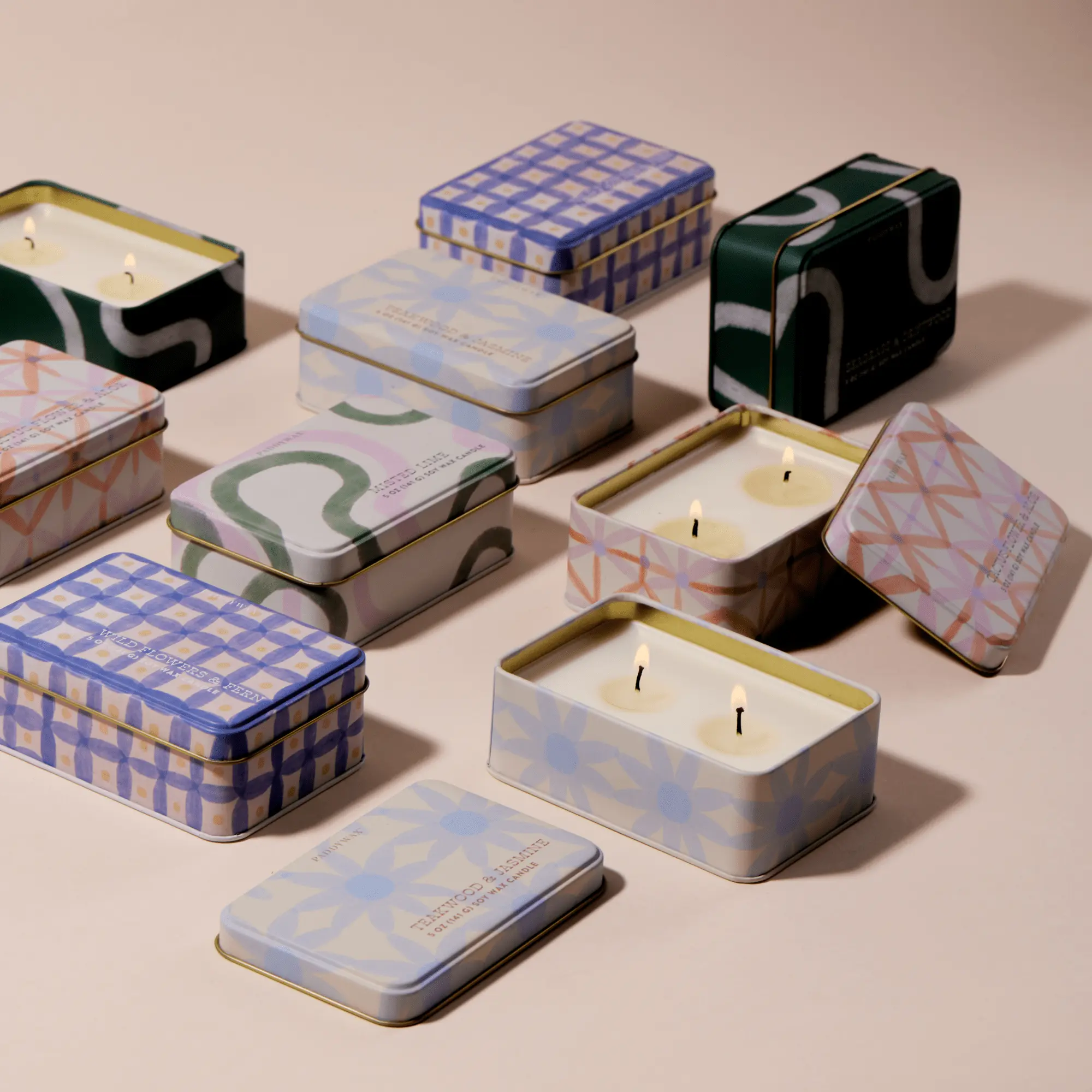 Teakwood & Jasmine - 5 oz Tin Candle - Image 3
