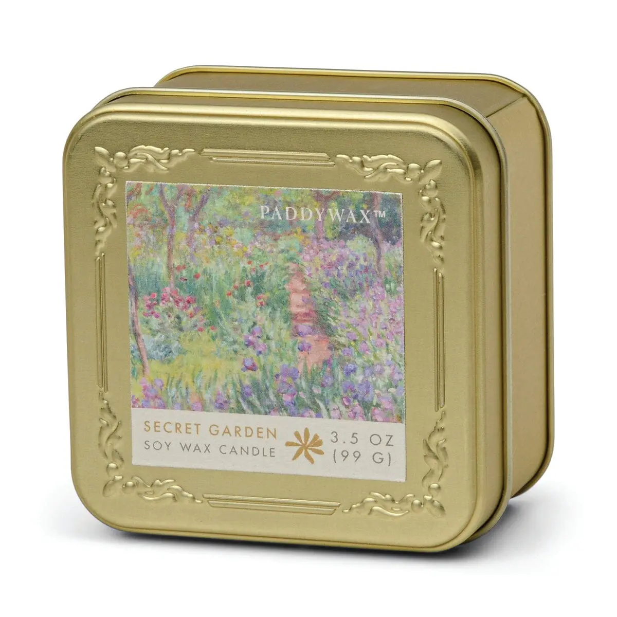 Claude Monet Secret Garden - Impressionist 3.5 oz Tin Candle
