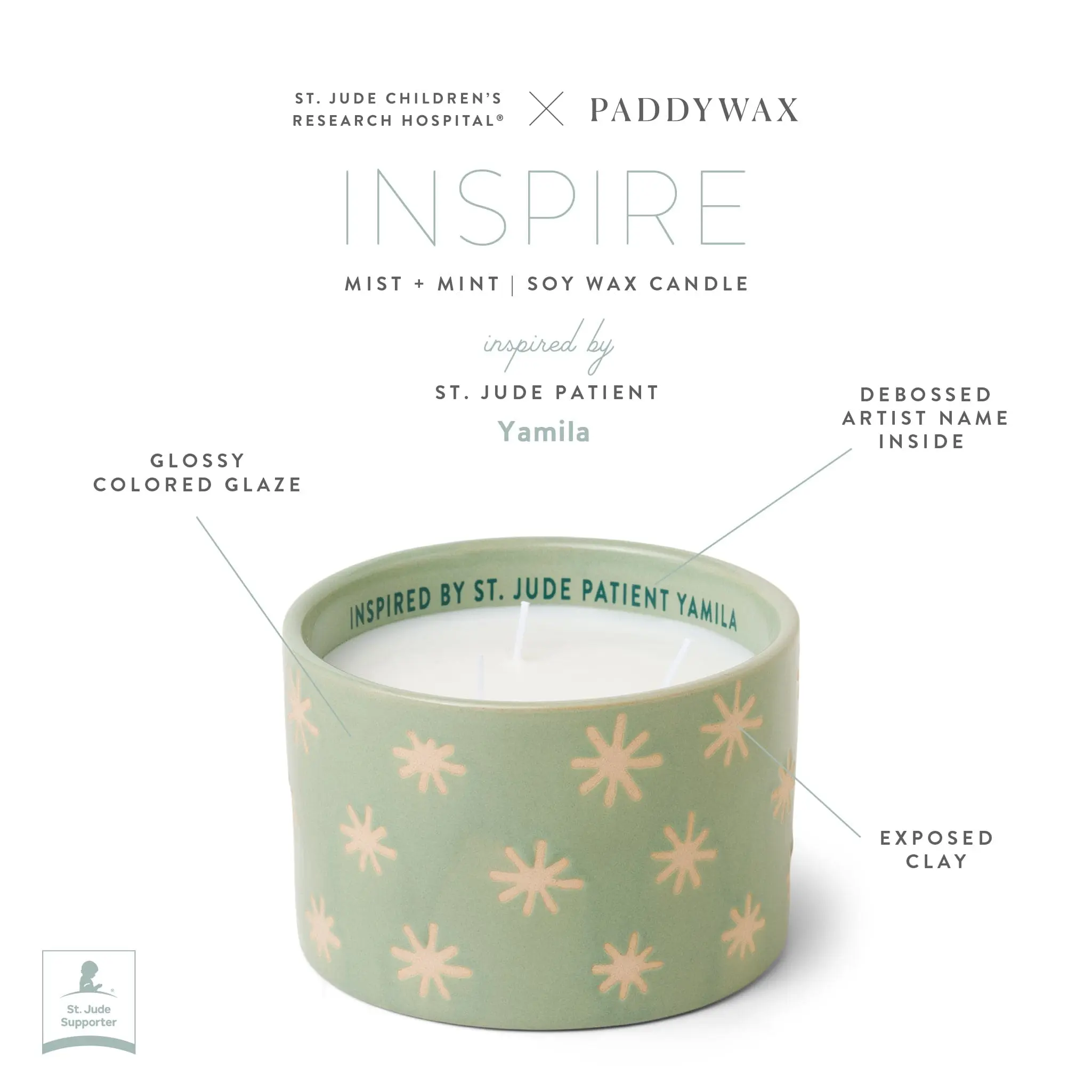 Mist + Mint - St. Jude Giveback "Inspire" 11 oz. Candle - Image 4