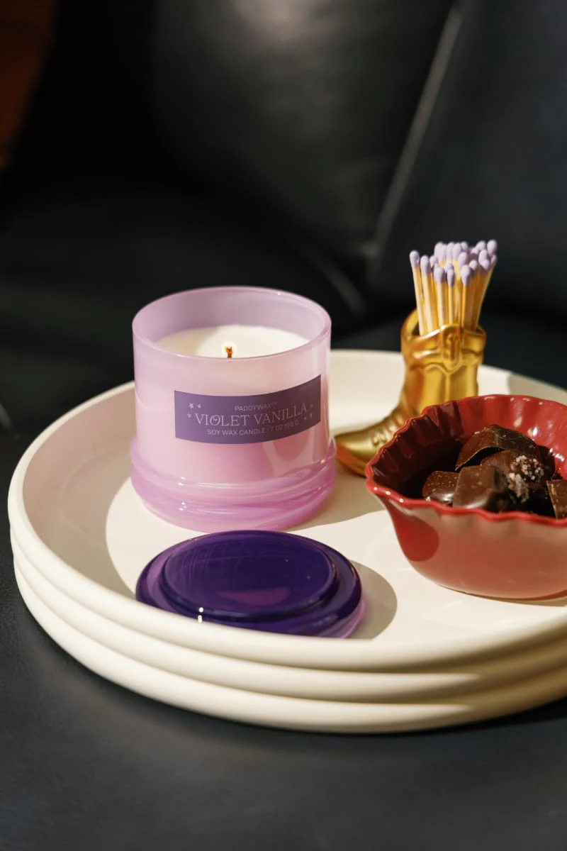 Violet Vanilla - Stack 7 oz Candle - Image 2